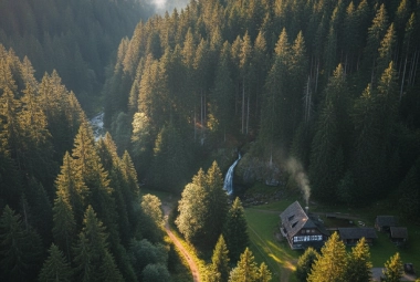 Black Forest cabin landscape, Germany
