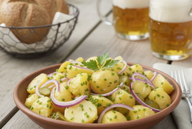 German potato salad with onions, chives
