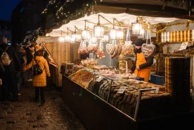 Christmas Market with Gingerbreads in Nuremberg